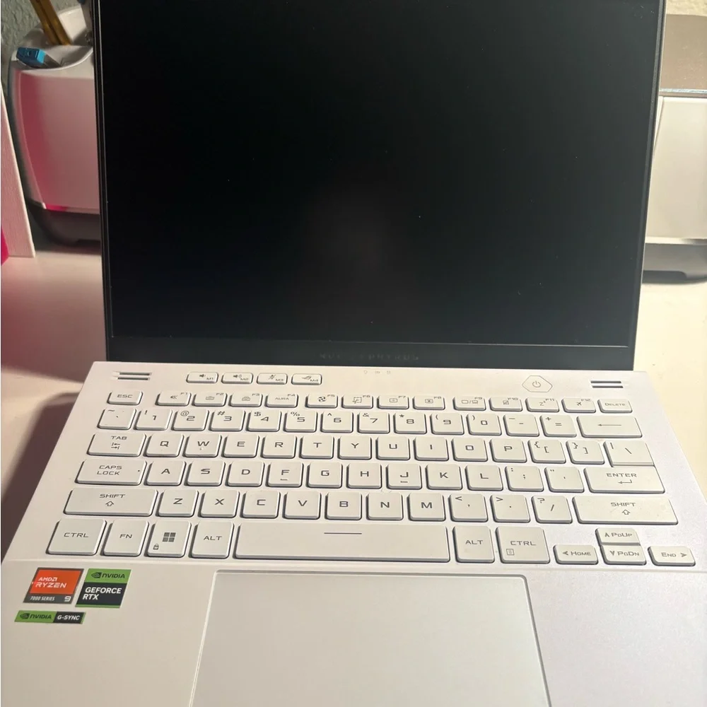 ASUS Sleek White Laptop with AMD Ryzen
